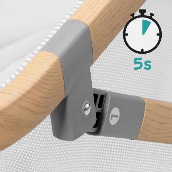 Pătuț de voiaj KINDERKRAFT 4 în 1 SOFI gri