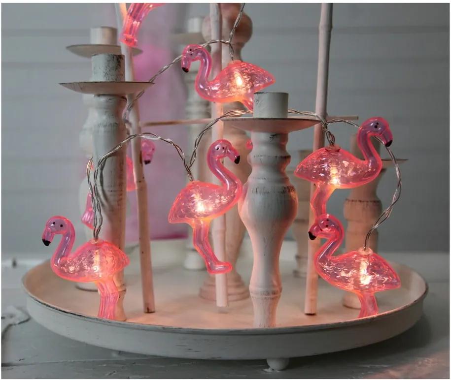 Șirag luminos cu LED Star Trading Go Flamingo, 10 becuri