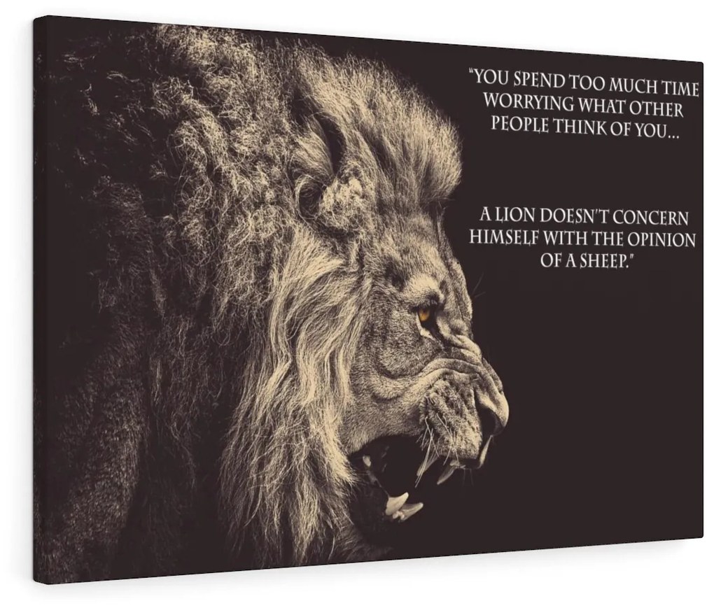 Tablou canvas Motivational Lion - 60x40 cm 60x40 cm