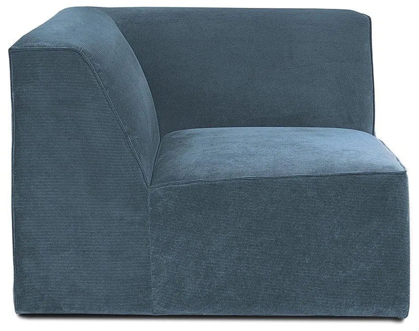 Modul pentru canapea albastru cu tapițerie din catifea reiată (cu colț variabil) Sting – Scandic