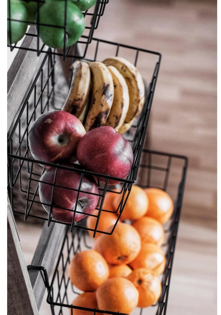 Suport coș Benebu (stejar + negru). Promo -24%. 1094524