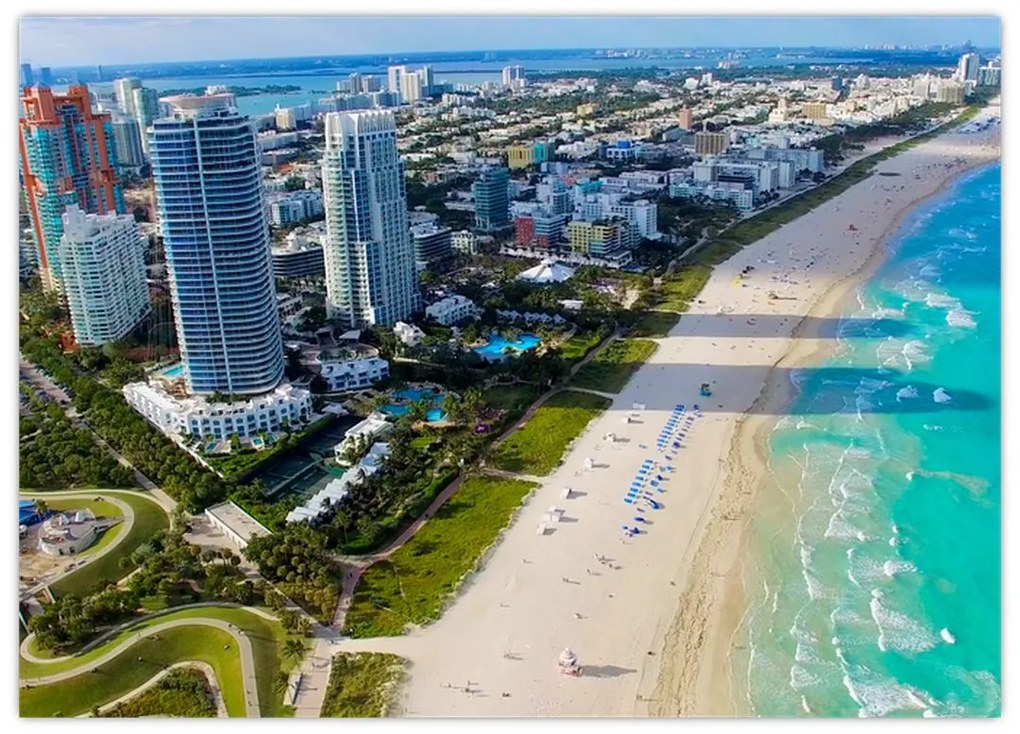 Tablou pe sticlă - Miami, Florida (70x50 cm)