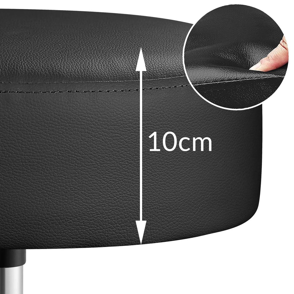 Deuba Scaun pe roti 50x51-65 cm - negru