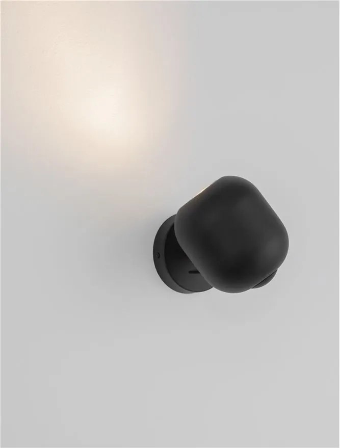 Aplica cu spot directionabil metal negru MARLIN