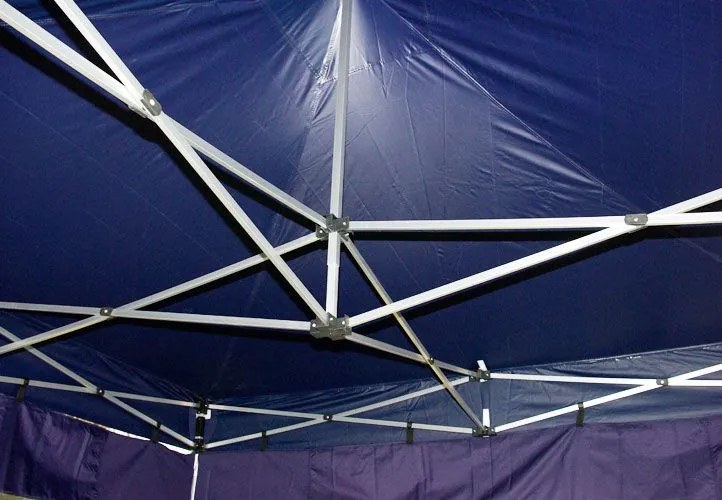Cort grădină PROFI, model foarfecă  3x3 m albastru + 2 pereți laterali