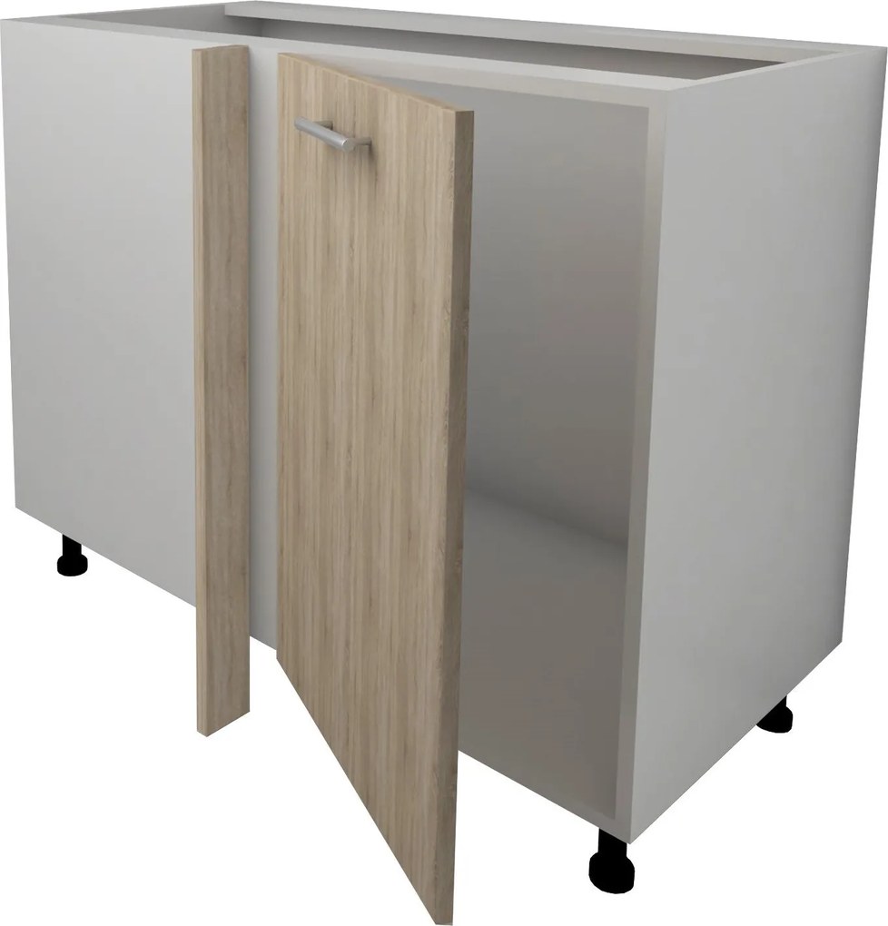 Corp Baza Colt Lecce, Stejar Sonoma/Alb, 98 x 50 x 80 cm