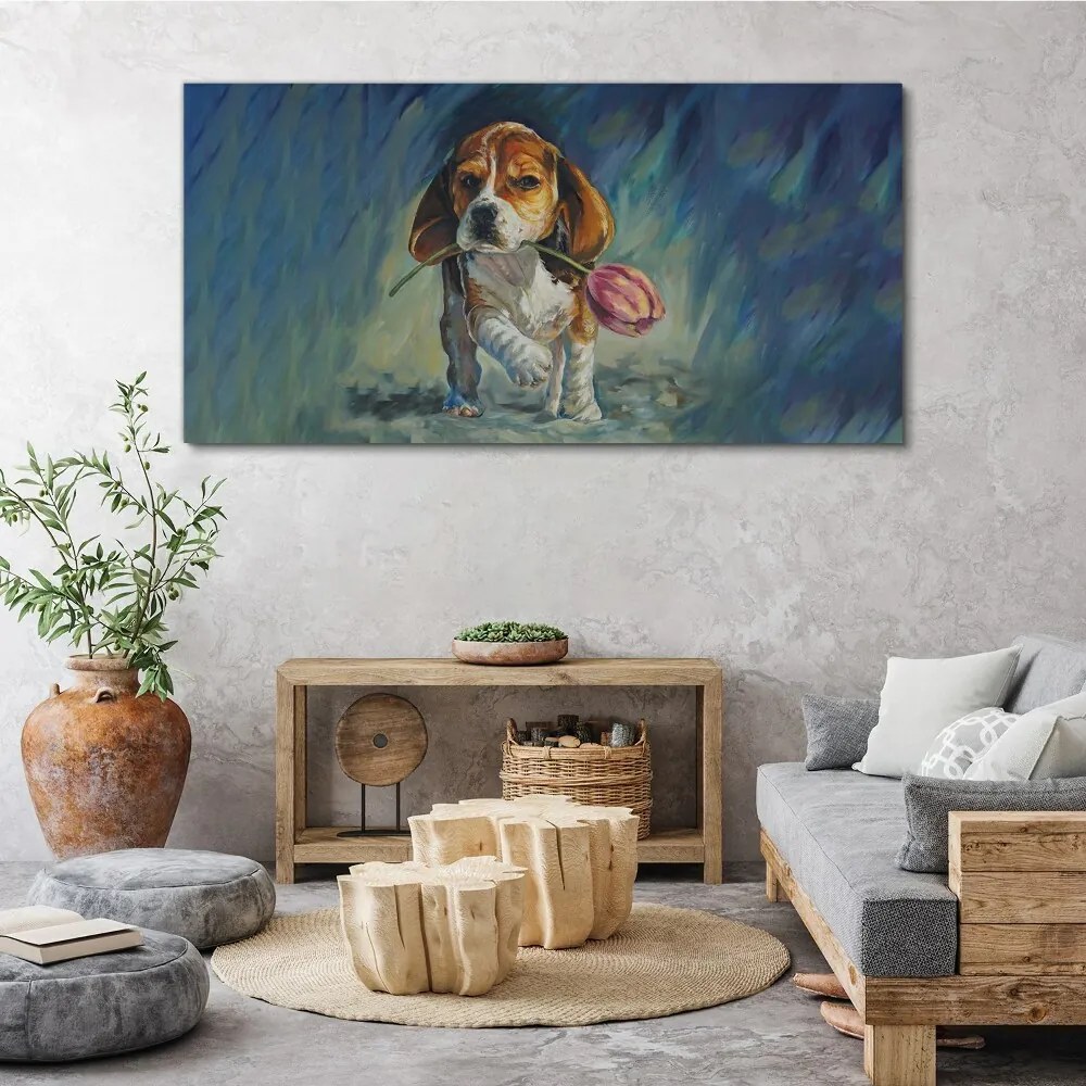 Tablou canvas Floare abstractă de câine de companie