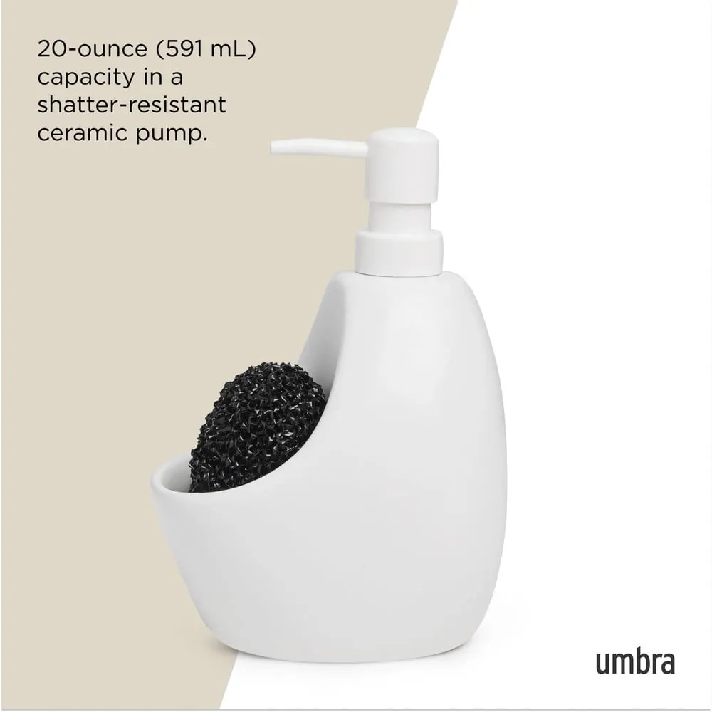 Dozator de săpun lichid alb din ceramică 590 ml Joey – Umbra