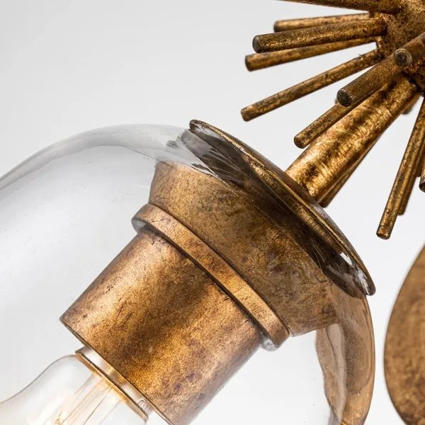 Quoizel STARING-2WB-DG-CLEAR - Aplica de perete STARING 2xE27/40W/230V, cupru