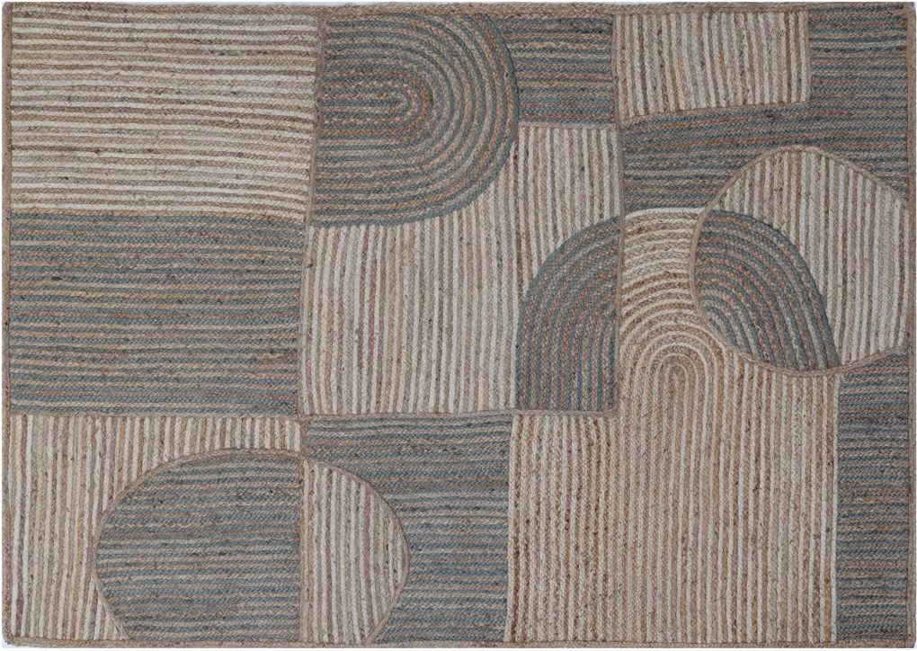 Covor natural din iută împletit manual, cu model abstract, 200 x 300 cm, „Bazeilles”