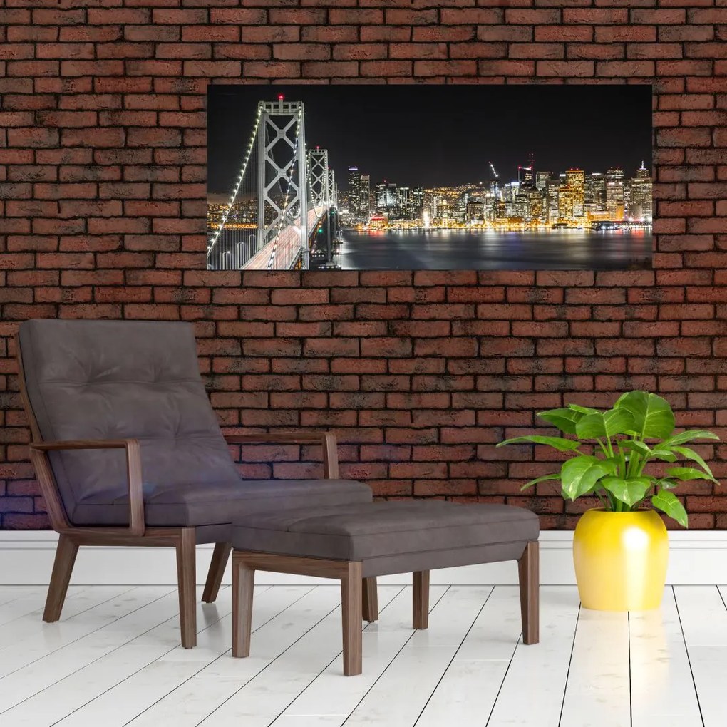 Tablou cu podul Brooklin și New York (120x50 cm)