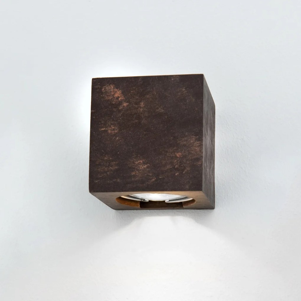 Aplica LED de perete design ambiental Cube antique rustic