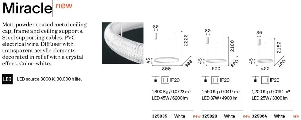 Lustra LED suspendata design elegant Miracle sp d40