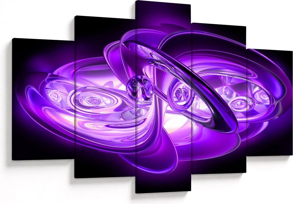 Tabloul fractalilor în violet (150x105 cm)