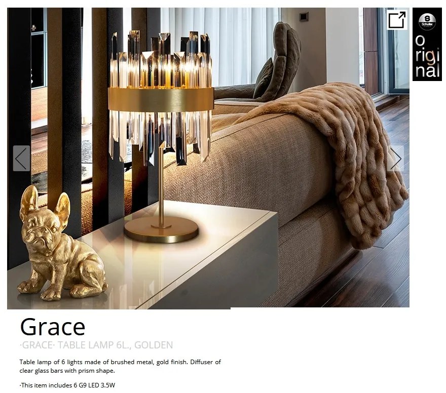 Veioza / Lampa de masa eleganta design modern Grace