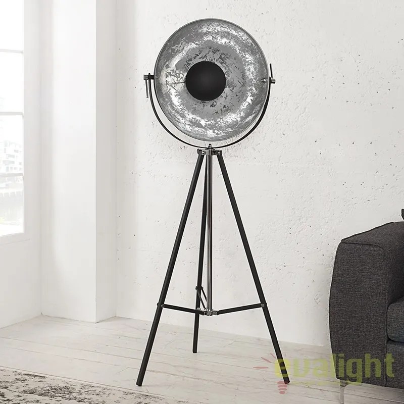 LAMPADAR deosebit in stil RETRO BIG Studio negru/ argintiu A-36562 VC