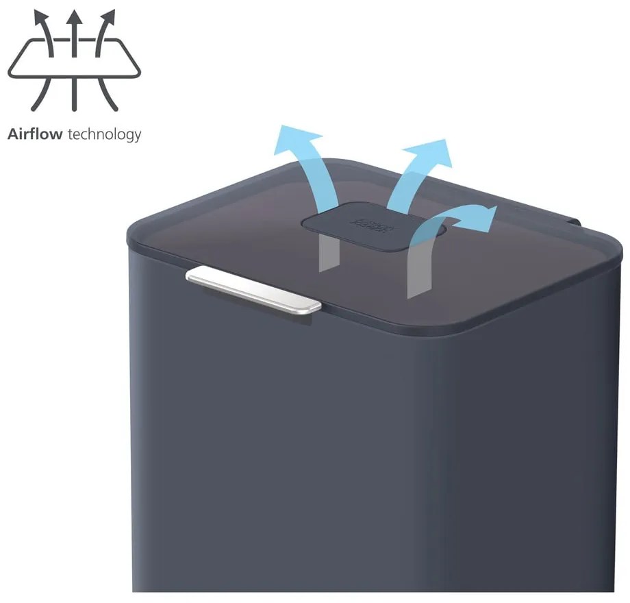 Coș pentru sortarea deșeurilor Joseph Joseph Totem Max, 60 l, gri închis