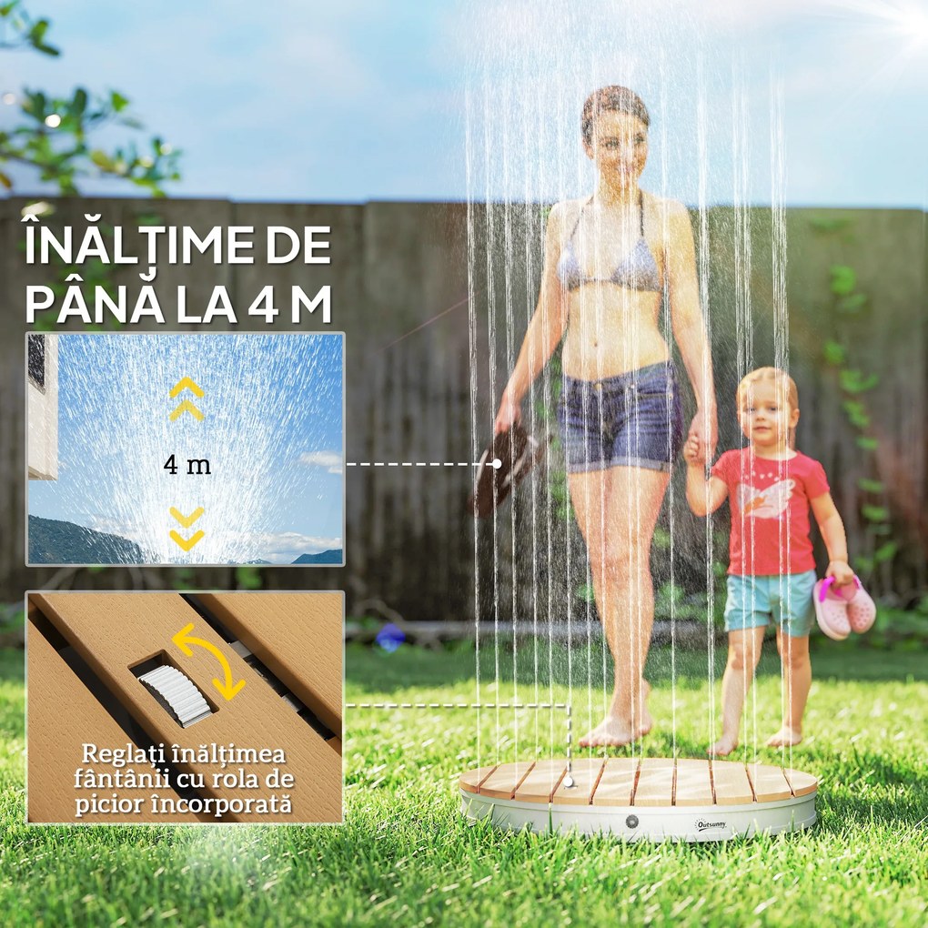 Outsunny Duș de Exterior Portabil, Înălțime 4 m și Jeturi de Apă Reglabile | Aosom Romania