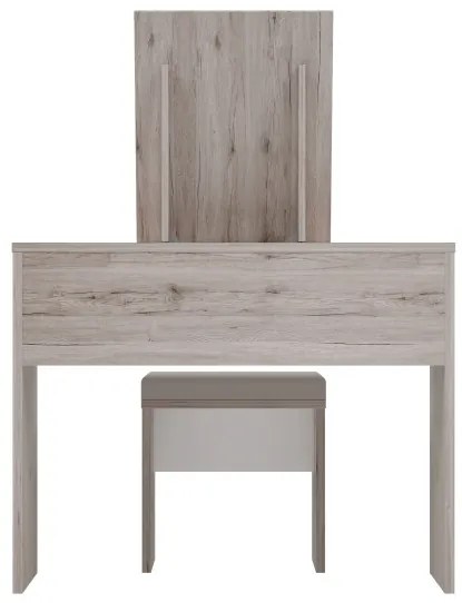 Set Masuta Toaleta Delice, Stejar Nisipiu Si Alb Lucios, 100.3 Cm