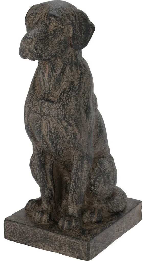 Statuie de grădină Câine așezat, 30 x 20 x în.47,5 cm, MGO