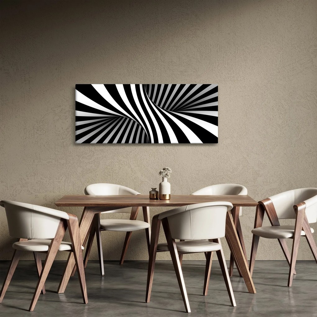 Tablou abstract cu dungi de zebră (120x50 cm)
