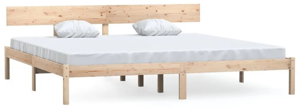810167 vidaXL Cadru de pat, 200x200 cm, lemn masiv de pin