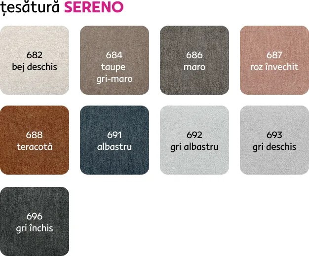 Colţar, ţesătură gri închis Sereno, SEGORIA LUX