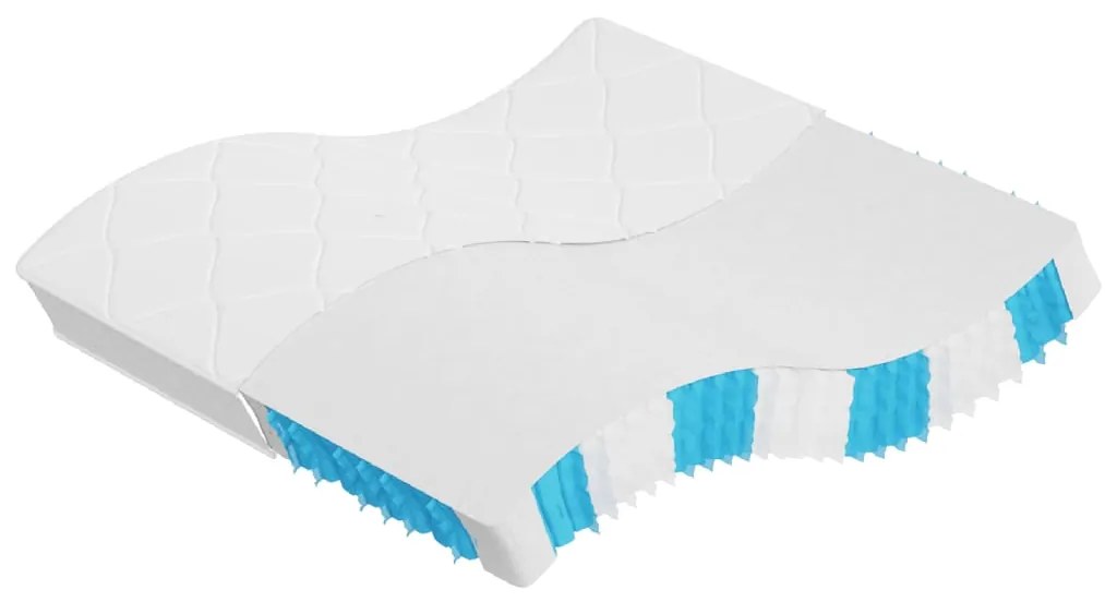 vidaXL Saltea cu arcuri buzunar, fermitate medie, 200x200 cm