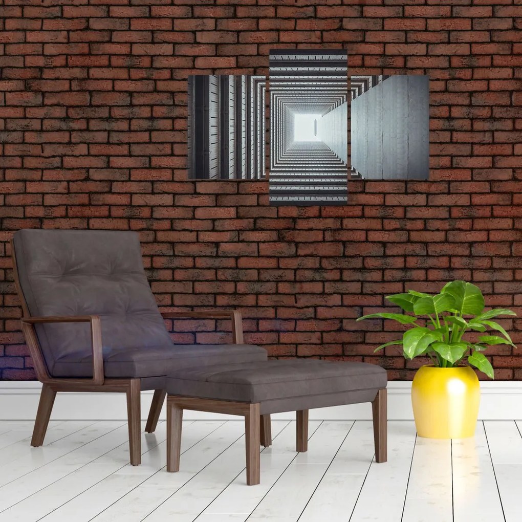 Tablou - Vedere din interiorul clădirii (90x60 cm)