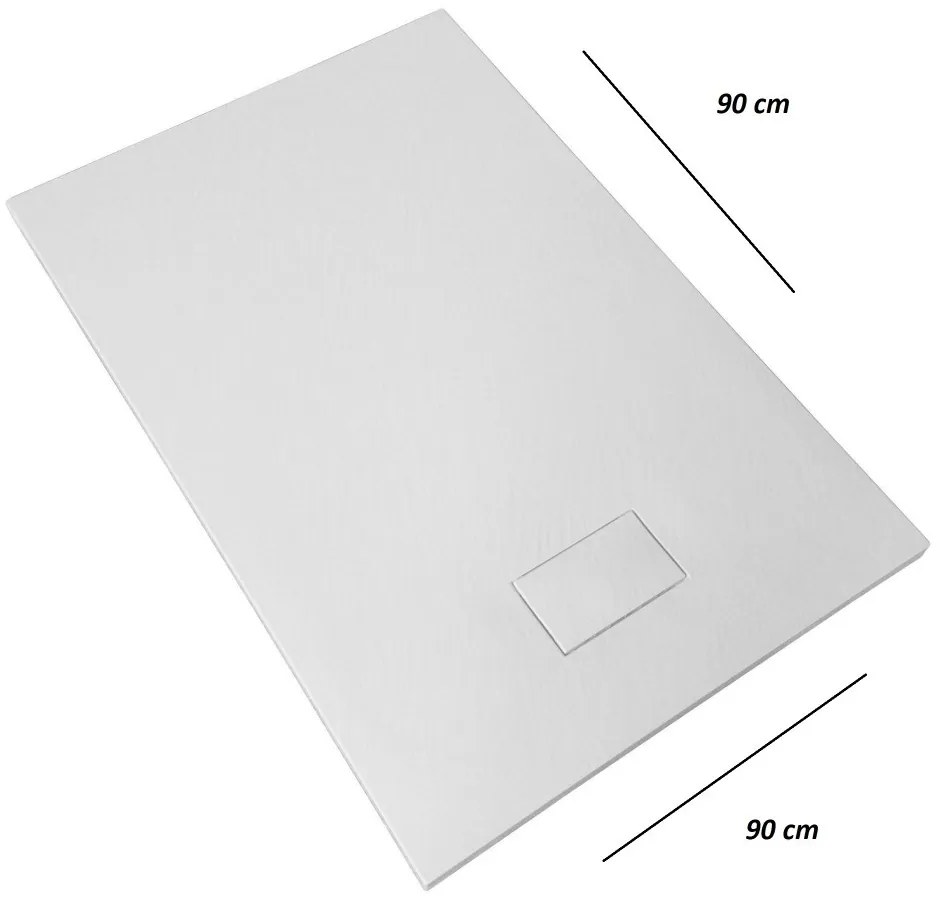 Cadita Baie Din Compozit , Smack , 90x90cm, Esn9090A , Cu Sifon