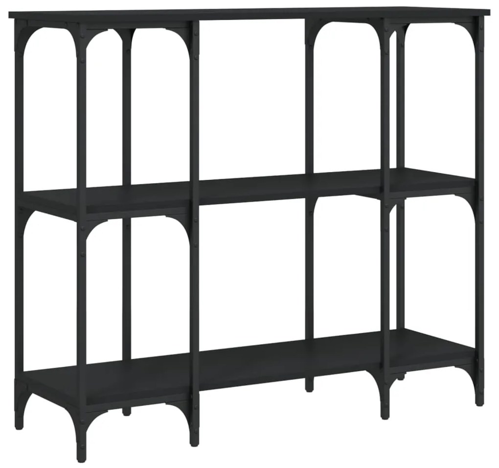 vidaXL Măsuță consolă, negru, 102x35x90 cm, lemn compozit