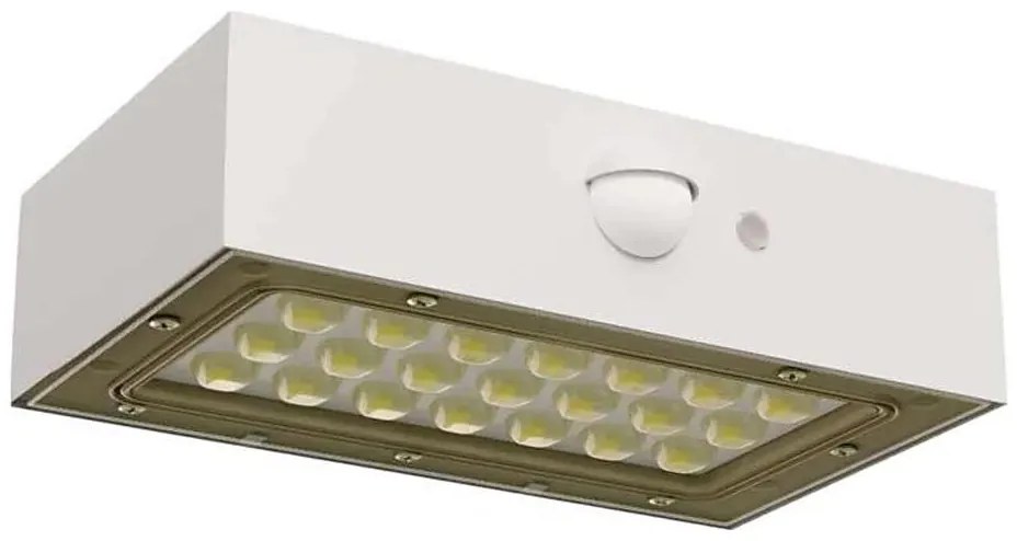 Proiector LED solar cu senzor de mișcare LED/3,7V 1200mAh 4000K IP65 alb