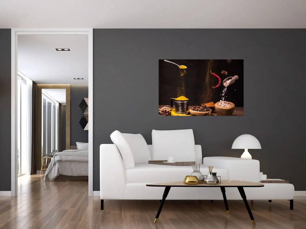 Tablou - Condimente în mișcare (90x60 cm)