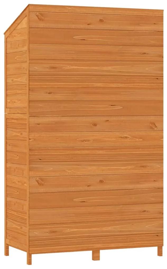 Sopron de gradina, maro, 102x52x174,5 cm, lemn masiv de brad Maro, 102 x 52 x 174.5 cm