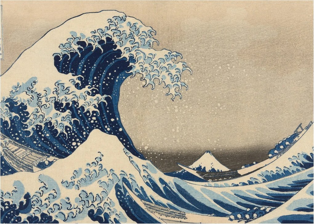 Tablou - Katsushika Hokusai, Under the Wave off Kanagawa, reproducere (70x50 cm)