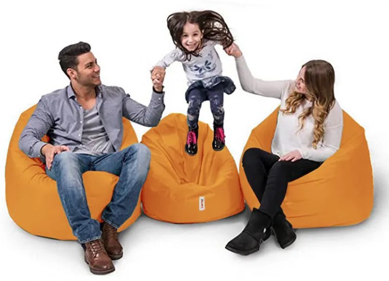 Fotoliu Bean Bag Iyzi 100 Cushion Pouf, Portocaliu