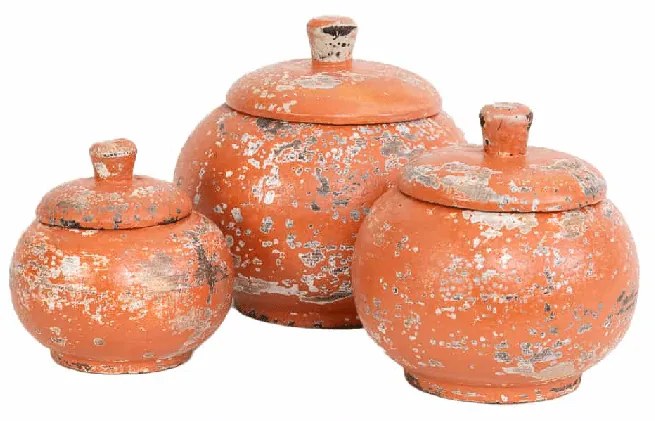 SET BOLURI DECORATIVE ORANGE HANDMARE