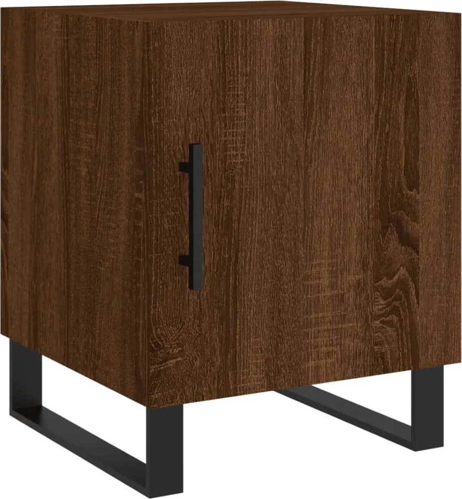 vidaXL Noptieră, stejar maro, 40x40x50 cm, lemn compozit