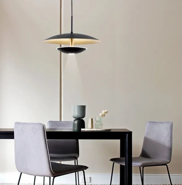 Pendul LED pe cablu MONICA LED/16W/230V negru/auriu