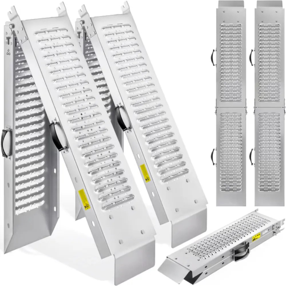 Rampe auto pentru urcare DRIVE, pliabile, set 2 bucăți, max. 400kg, 160cm, argintie Jurhan