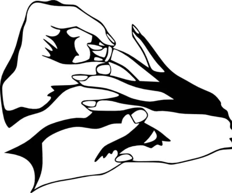 Serviciu de personalizare cu inele argintii sau aurii a lumanarilor de nunta