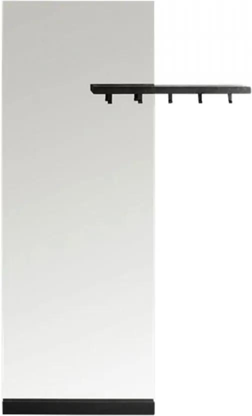 Oglinda dreptunghiulara neagra din sticla si lemn 95x183 cm Shift Floor Coatrack Black Bolia