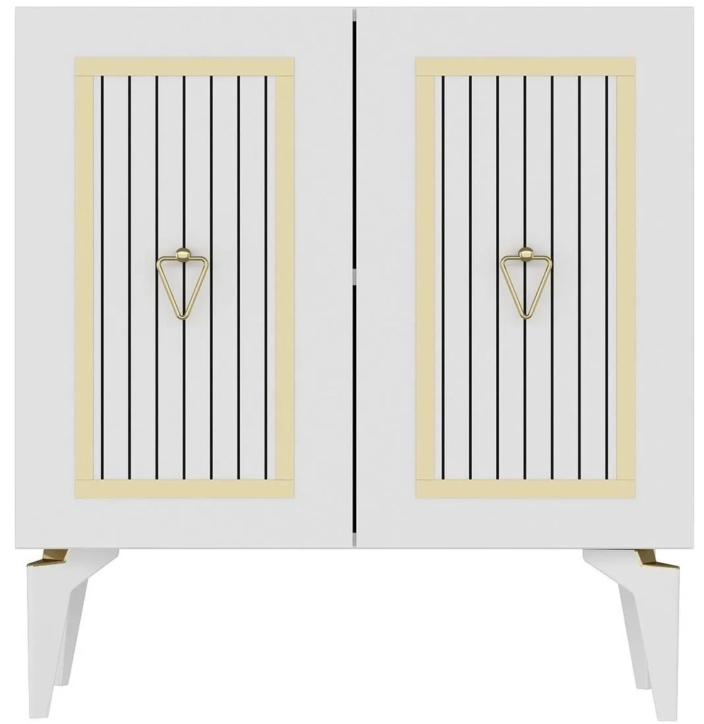 Dulap Lideke 3 (alb + auriu) . 1093351