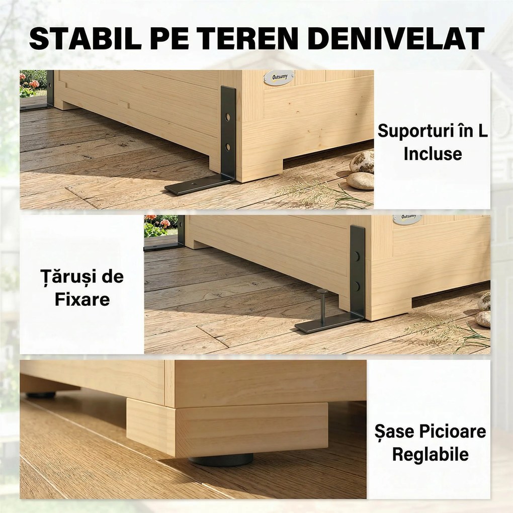 Outsunny magazie debara spațiu depozitare unelte dulap exterior | Aosom Romania