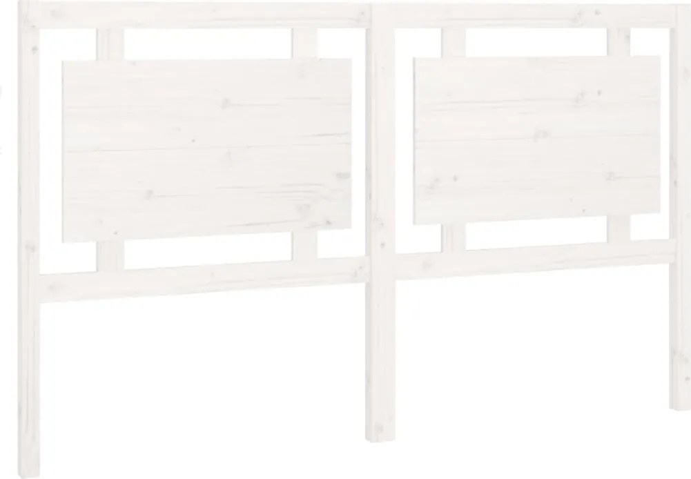 vidaXL Tăblie de pat, alb, 165,5x4x100 cm, lemn masiv de pin