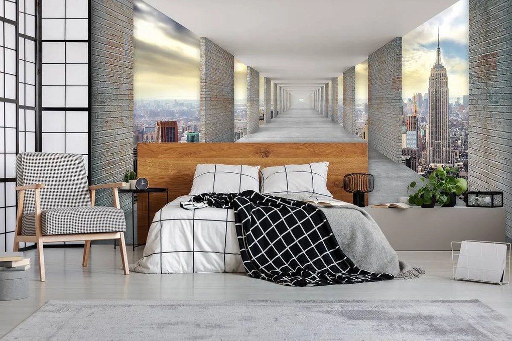 Fototapet - Tunel cu privire spre New York (152,5x104 cm)