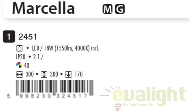 Plafoniera LED design modern Marcella 2451 RX