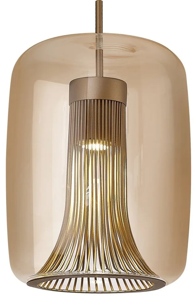 Lustra, Pendul design modern KRISS auriu/ bronz