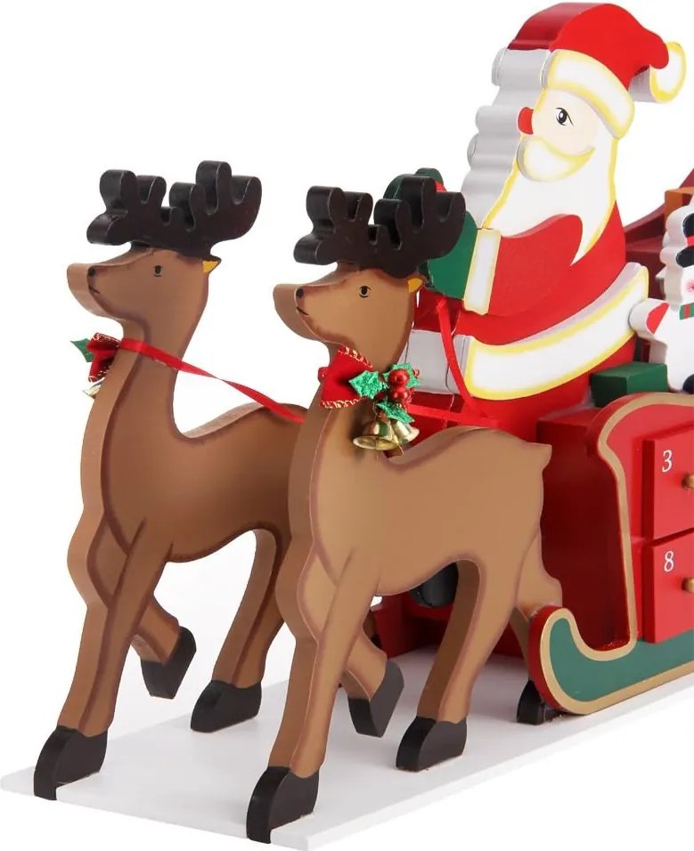 Calendar de Advent NIKOLAS, 52x31x13cm, multicolor Spielwerk