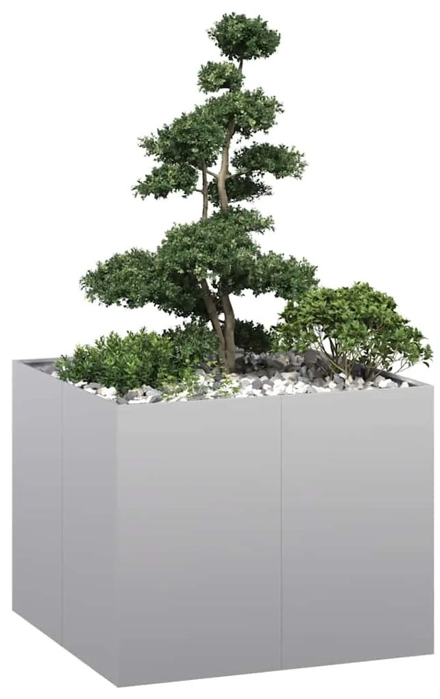 vidaXL Jardinieră 100x100x80 cm oțel galvanizat